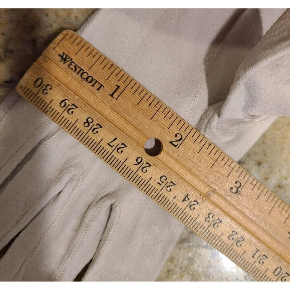 Vintage Size S Gray Suede Leather Formal 16